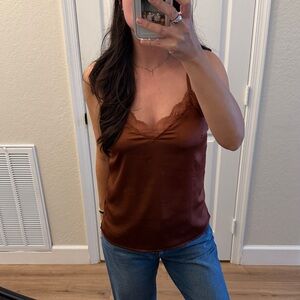 Abercrombie & Fitch Satin Cami Top - Brown